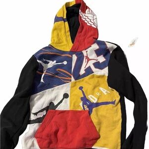 Vintage NIKE AIR JORDAN colorful Hoodie Kids Youth Size XL